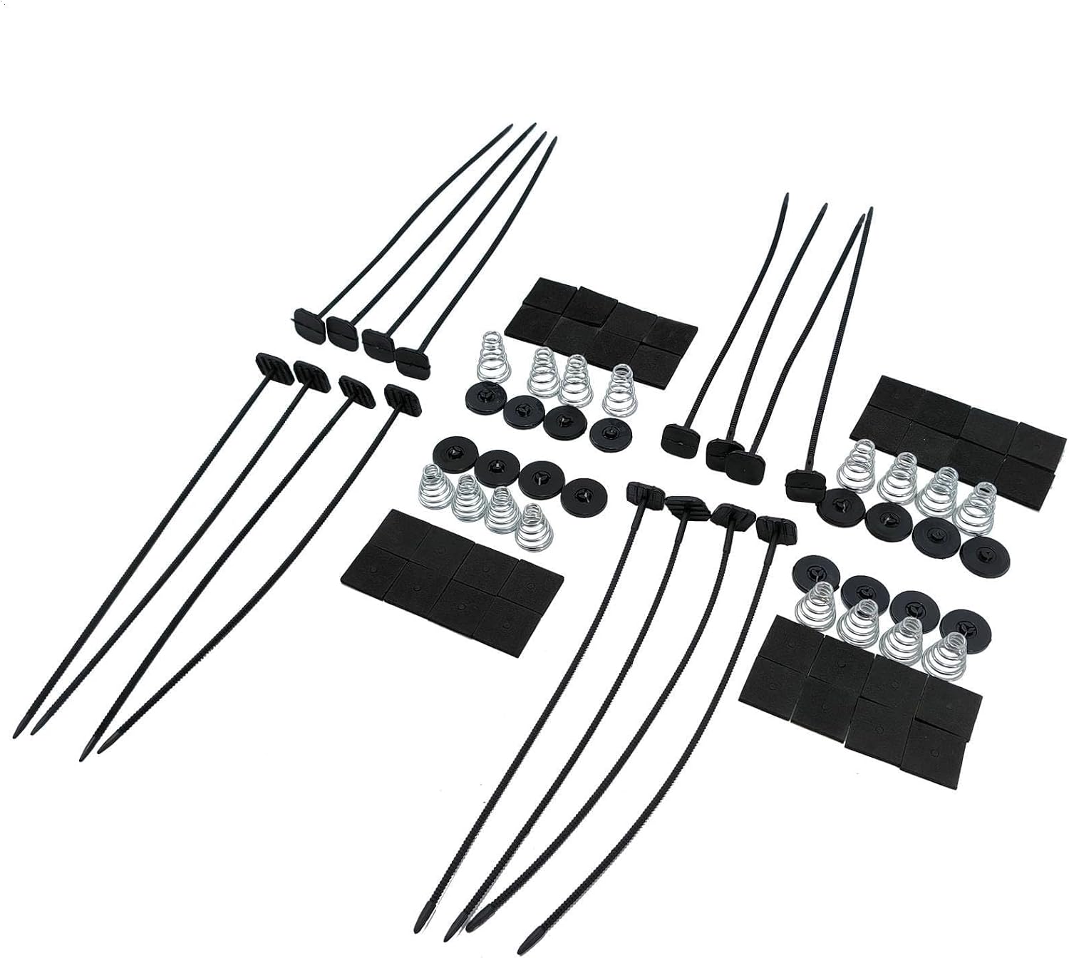 Radiator Fan Tie Strap Mounting Kit 4 Pack Zip Ties Straps Tabs Springs# AV-1001-2