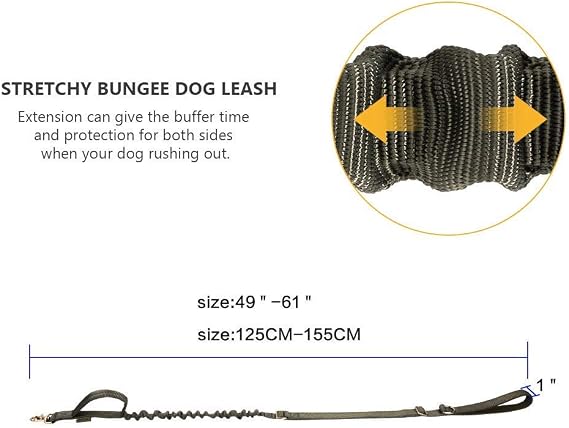 Tactical Bungee Dog Leash Adjustable Dog Pack Hound Saddle Bag Backpack with Handle