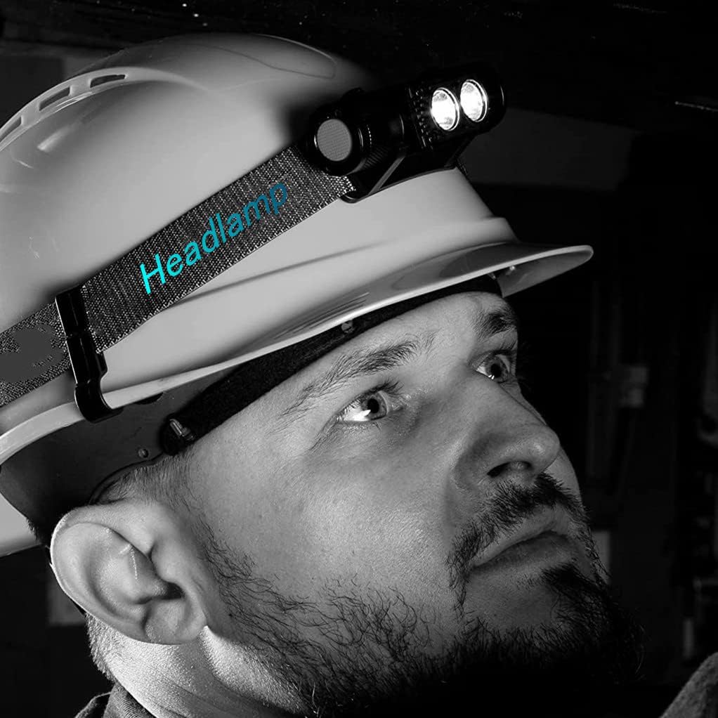 20 Pack Helmet Clips for Headlamp, Hardhat Head lamp Accessory, Hard Hat Accessories, Headlamp Hook, Hard Hat Light Clips, Easily Mount Head lamp on Narrow-Edged Helmet