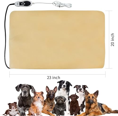 Miniatura 2 de GOTOQOMO - Almohadilla térmica para mascotas de 20 x 32 pulgadas, material de PVC, impermeable, con cable resistente a las mordidas, almohadillas