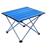 ROCK CLOUD Portable Camping Table Ultralight Aluminum Folding Beach Table Camp for Camping Hiking Backpacking Outdoor Picnic, Blue