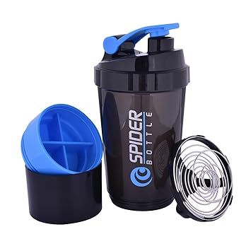 DOVEAZ Protein Shaker Bottle | Spider Shaker Bottle | Cyclone Shaker | Gym Shaker Bottle | Gym Shaker | Gym Bottle | Shaker Bottles for Protein Shake | Shaker 500ml (Normal Blue)