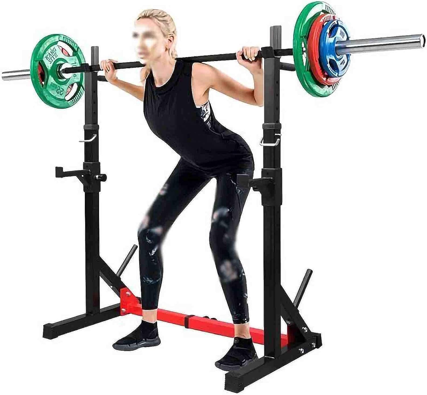 Adjustable Squat Rack Barbell Free Bench Press Squat Rack Barbell Stand-Supporting Weight Training Strength Training Fitness Equipment Split Type Weight