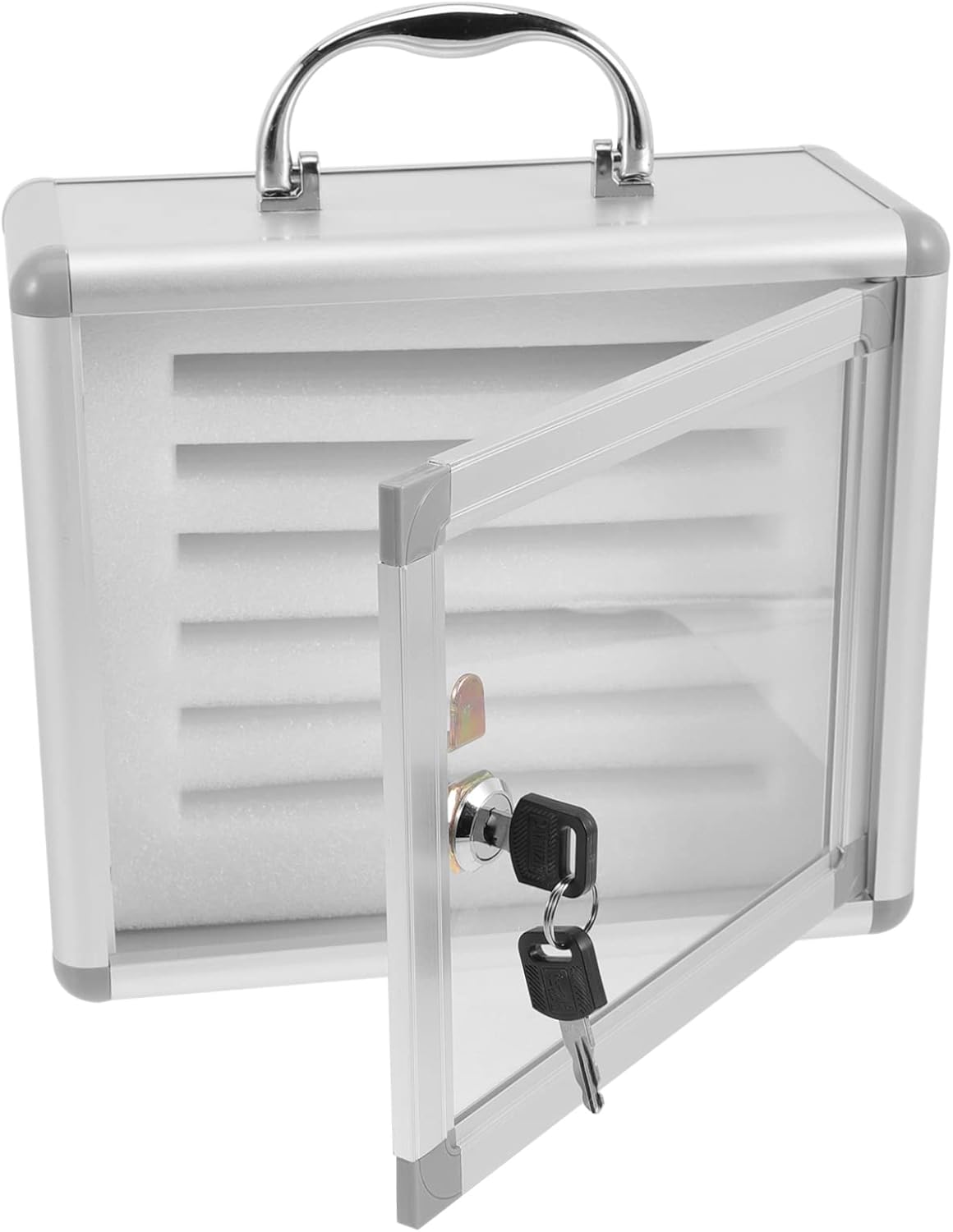 Sturdy Phone Locking Box with Handle Cell Phone Locker Box for Schools Conferences Offices Organizer with Wall-Mounted Design and Slots