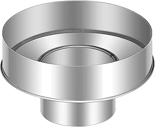 3'' x 6'' Pellet Stove Chimney Adapter Stove Pipe Adapter Galvanized Steel Chimney Pipe Adapter, 6" Diameter