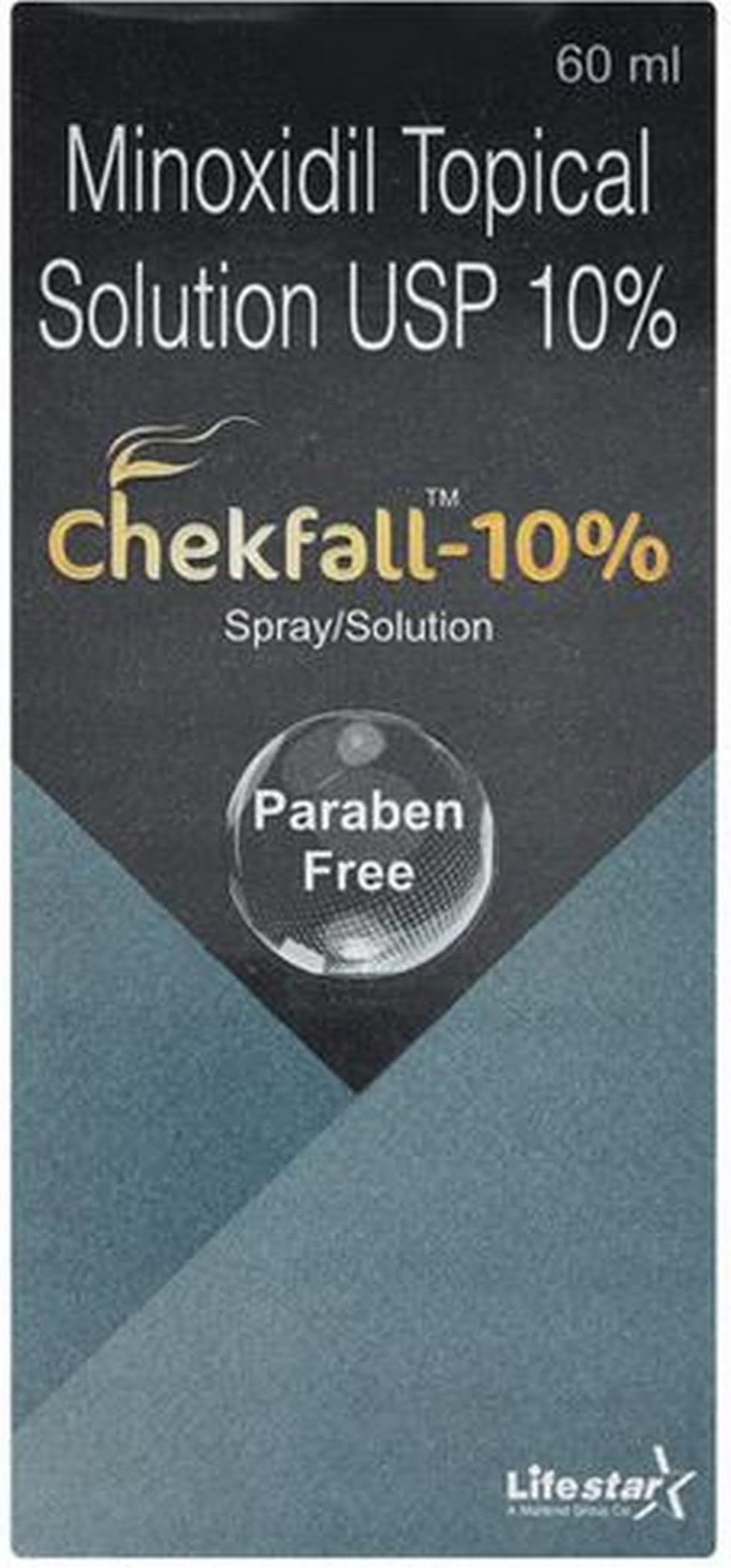 Chekfall-10% - Bottle of 60 ml Solution with Minoxidil
