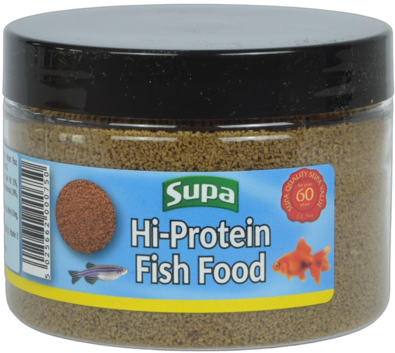 Supa Hi-Protein Crumble Fish Food 90 gram 0.5mm-0.8mm, For All Coldwater and Tropical Fish, Made From Premium Ingredients Which Offer A Nutritionally Balanced Diet