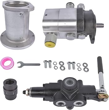 Hydraulic Log Splitter Pump 22GPM 2-Stage Gear Pump, HI/LO Gear Pump, Wood Splitter Pump 3000 PSI 3600RPM W/Valve Coupling Installation Base