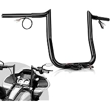 Wsays 12" Rise Pre-Wired Handlebar Bagger Bar-Sharp Ape Handlebar Compatible with Harley Touring Road Glide FLTR/I FLTRX FLTRXS 2015-2023 Black