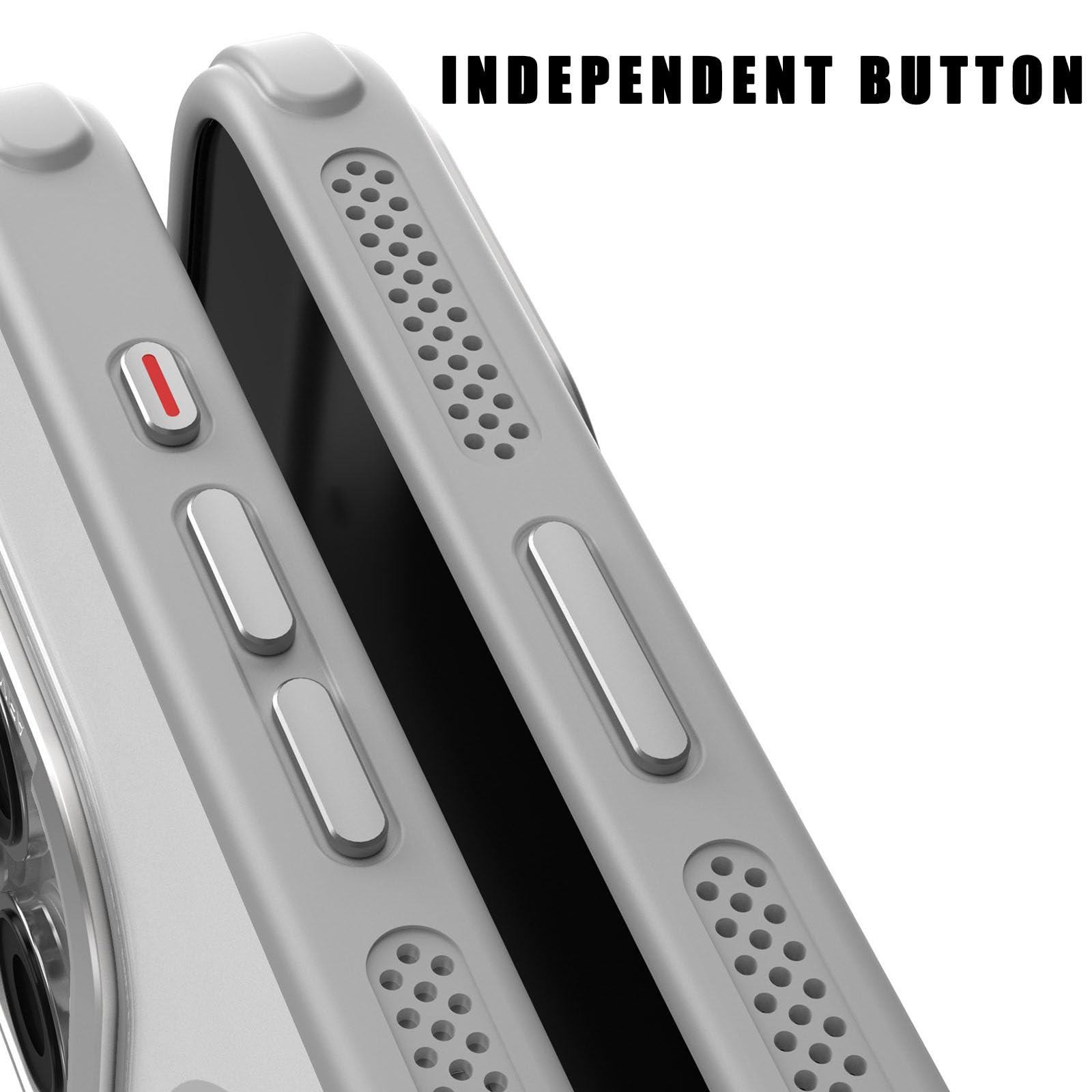Magnetische Hülle für iPhone 16 Pro Max/16 Pro/16 Plus/16, Metall Button Handyhülle Support Kabelloses Laden rutschfest Schutzhülle,Schwarz,16