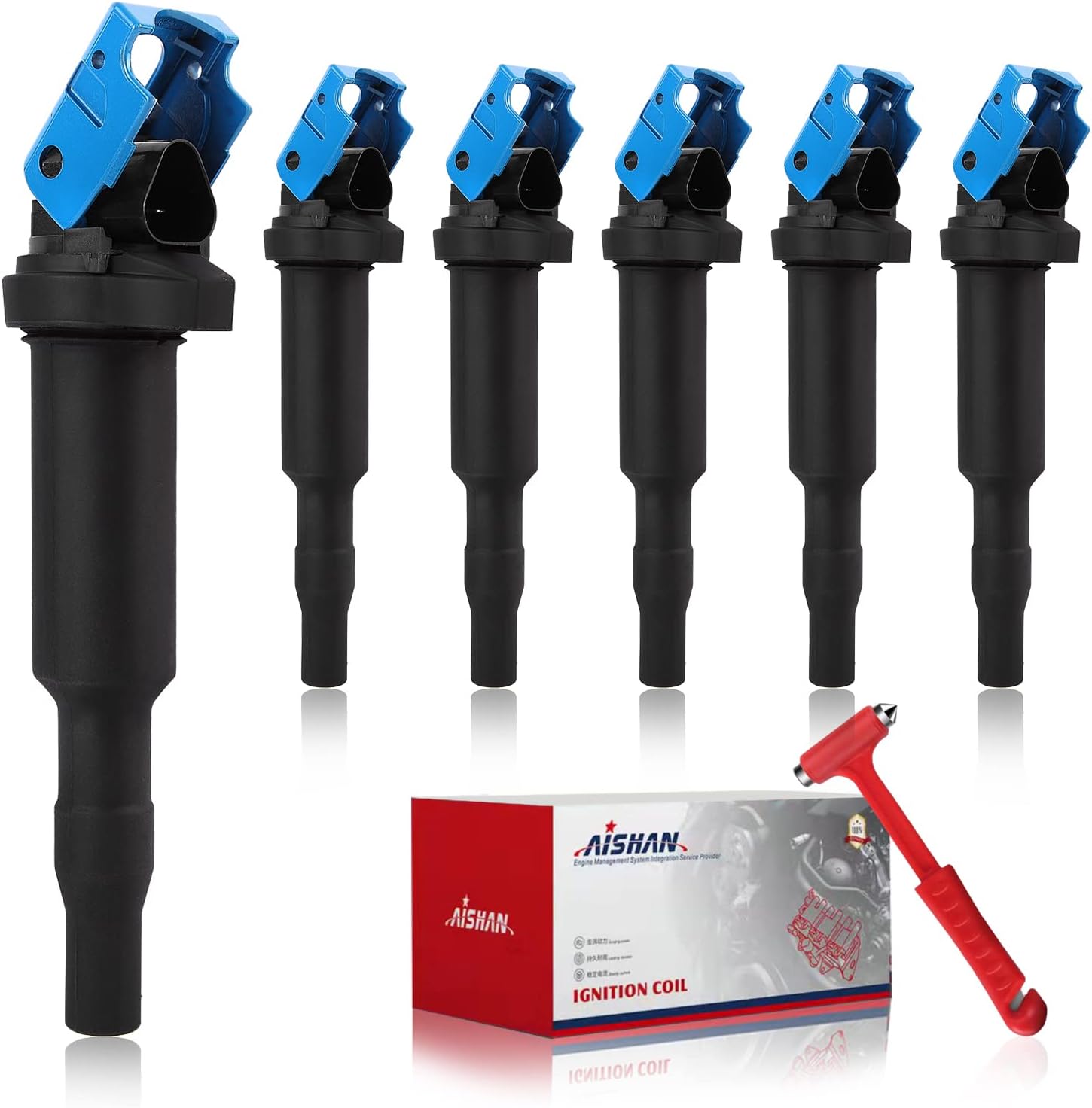 AISHAN Set of 6 Ignition Coil Pack Compatible with BMW X3