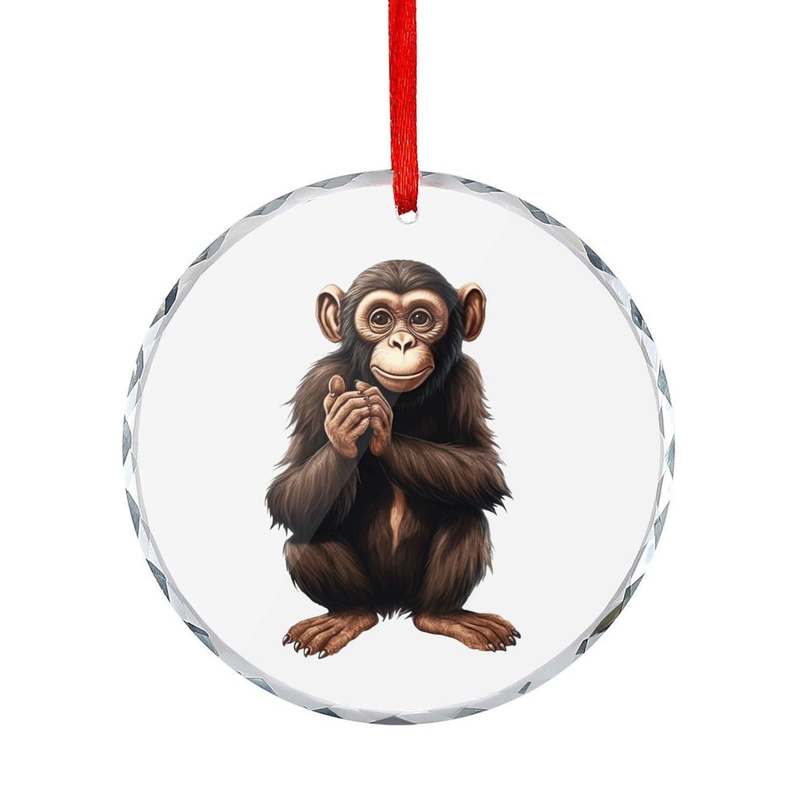 Btcowzrv Style Sitting Monkey Round Ornament Hanging Pendant Decor