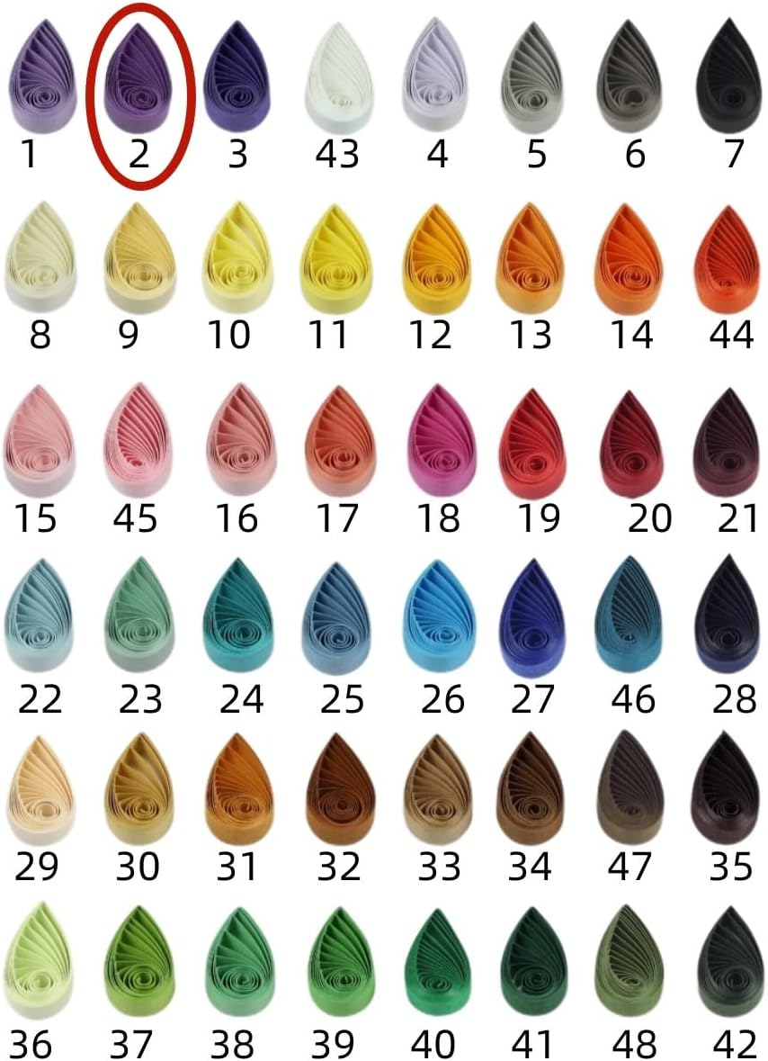ODETOJOY Quilling Paper Strips - Purple 3mm, 5mm, 10mm - 21 Inch Length - Modern Halloween Theme