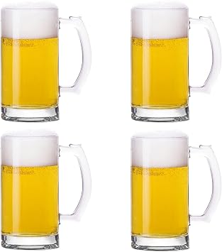 A r Bira Kupa Seti, 473 ml Sapl  Cam Kupa, Dondurucu i in Bira Bardaklar , 500 ml Bira  ecek Bardaklar , Bar, Alkol,  ecekler, Kahve,  ay i in Geleneksel Kupa, 4l  Set
