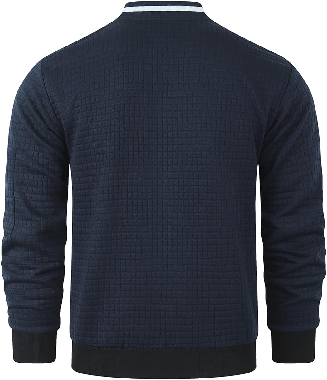 HOOD CREW Men’s Lightweight Casual Jackets Varsity Bomber Jacket Coat with Zipper - Image 4