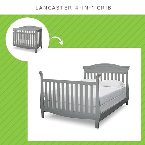 Miniatura 4 de Kit de conversión de tamaño completo para cuna Lancaster de Delta Children - #0050 (chocolate oscuro - 207)