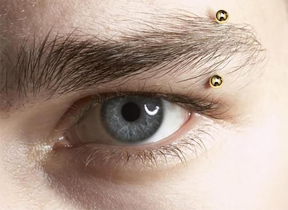 2mm, 2.5mm Anodized 316L Surgical Steel Tiny Ball with 16 Gauge - 6mm, 8mm, 10mm, 12mm Length Curved Barbell - Eyebrow - Tragus - Helix - Lip - Body Piercing Jewelry