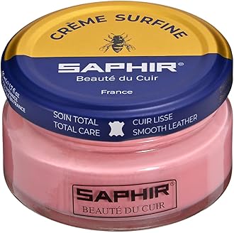 Saphir 9550032 Fine Beeswax Shoe Cream and Polish, 1.7 fl oz (50 ml), Emulsifying, Moisturizing, Recoloring, Glossy
