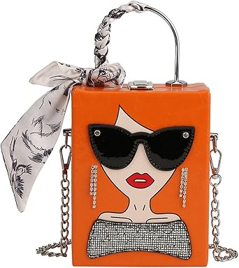 Unique 3D Lady Face PU Leather Funky Satchel Handbag for Women Novelty Designer Purse Crossbody Shoulder bags