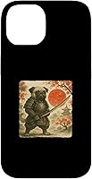 Vista 4 de Pug Samurai Japanese Warrior Costume Sumi-e Art Funny Case for iPhone 16