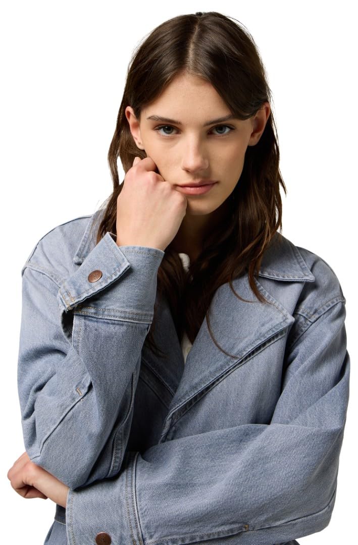 Wrangler - Chaqueta Mujer - Corte Relajado - Denim Trench - Haute Haze