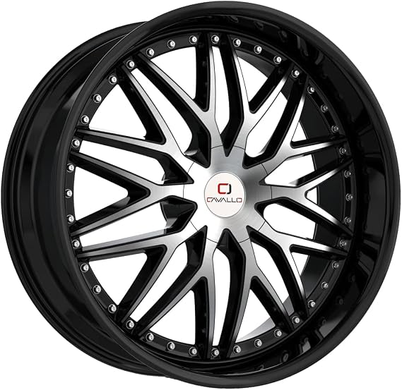 Cavallo CLV-46 18x8 4x100/4x4.5 +35mm Black/Machined Wheel Rim 18 Inch