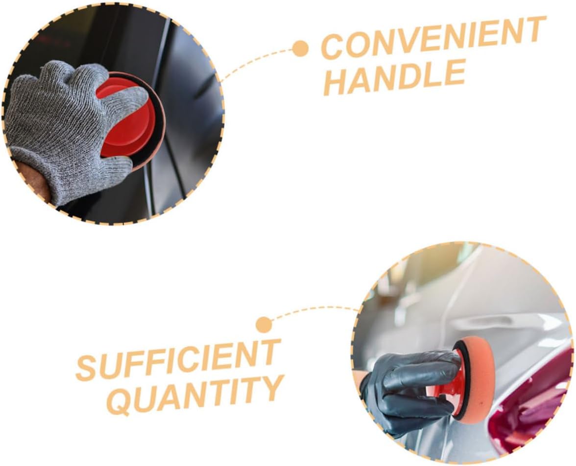 Car Wax Applicator Kit Handle Soft Foam Sponges for Efficient Waxing Polishing and Cleaning Durable Automotive Detailing Tool for Car Maintenance