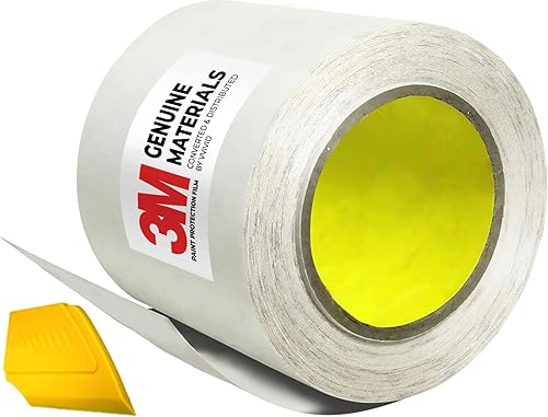 VViViD 3M - Película protectora de vinilo transparente para pintura, rollo de 6 x 120 pulgadas con espátula amarilla