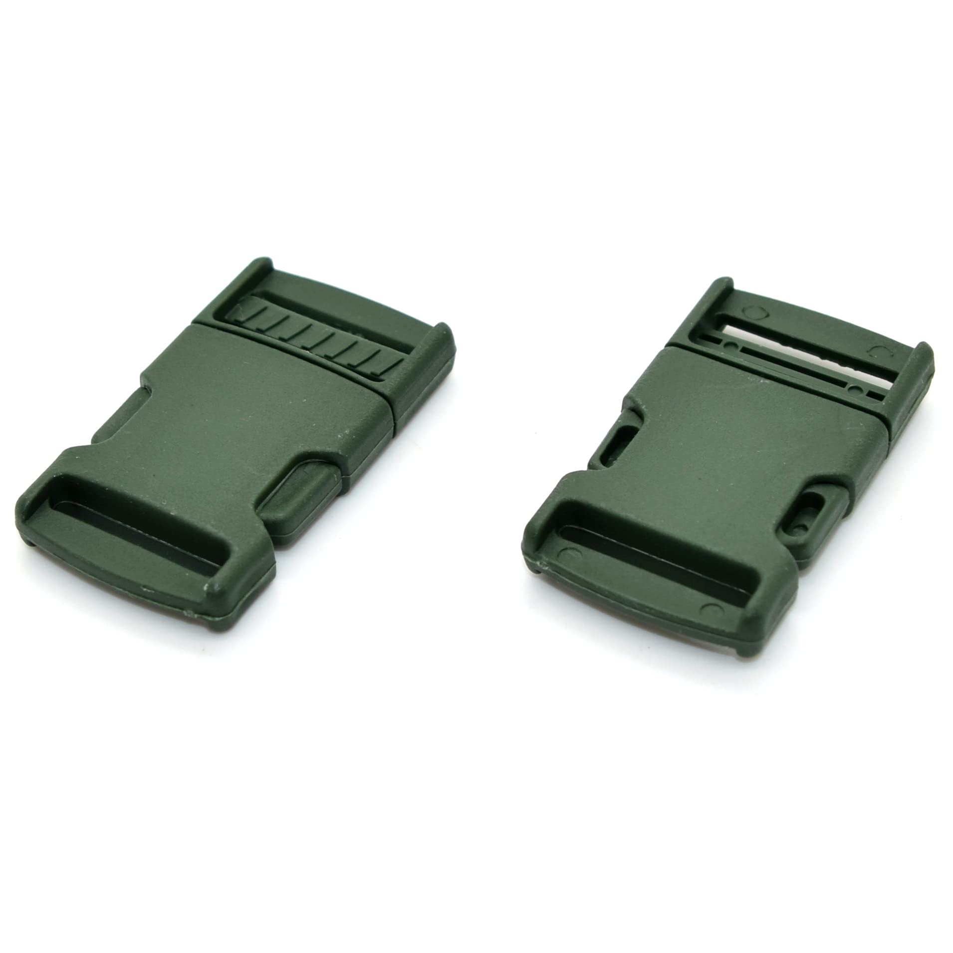 SolaDirect Side Release Buckles Clips for 30 mm Webbing, Luggage, Back Pack/Rucksack, Straps (Green, 6 pieces)