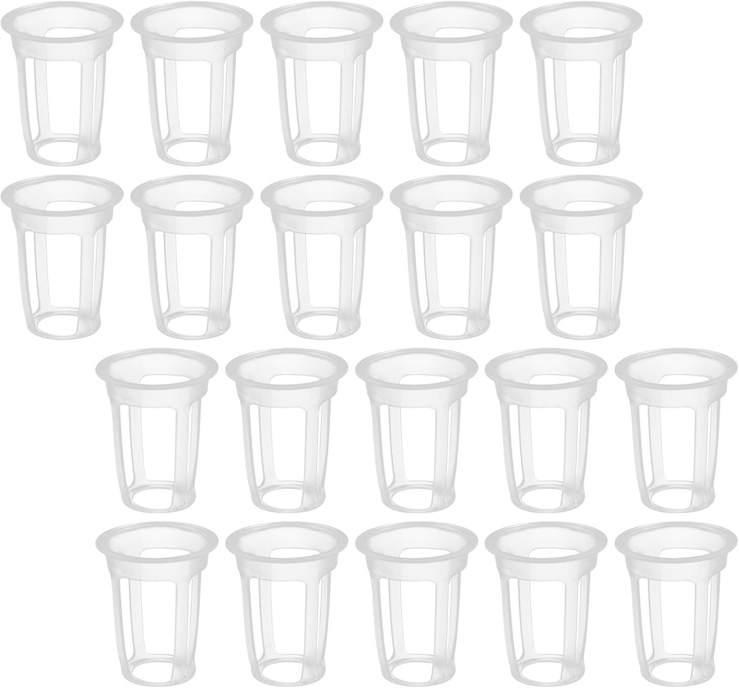 BESPORTBLE 50 Pack PP Hydroponic Net Cups with Slotted Mesh