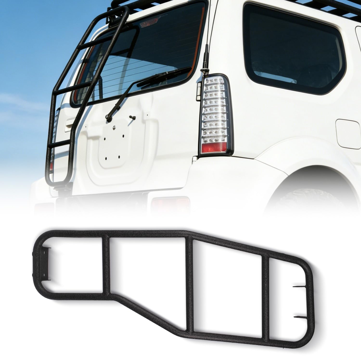 Archaic Échelle de hayon pour Suzuki Jimny JB23 JB33 JB43 1998-2017,Échelle de Queue échelle de Cross-Country pour Jimny