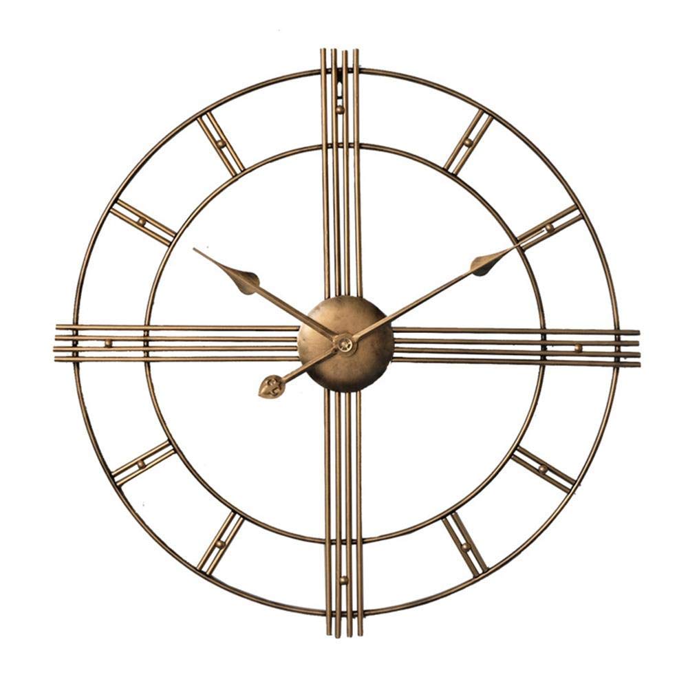 Horloge extérieure pour le jardin 50cm grand format étanche style scandinave silencieux en fer
