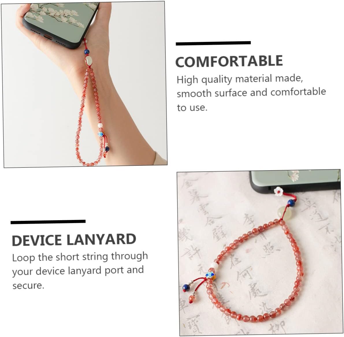 Lurrose Chinese Lanyard Durable Phone Strap for Secure Carrying for Office School Travel with Excellent