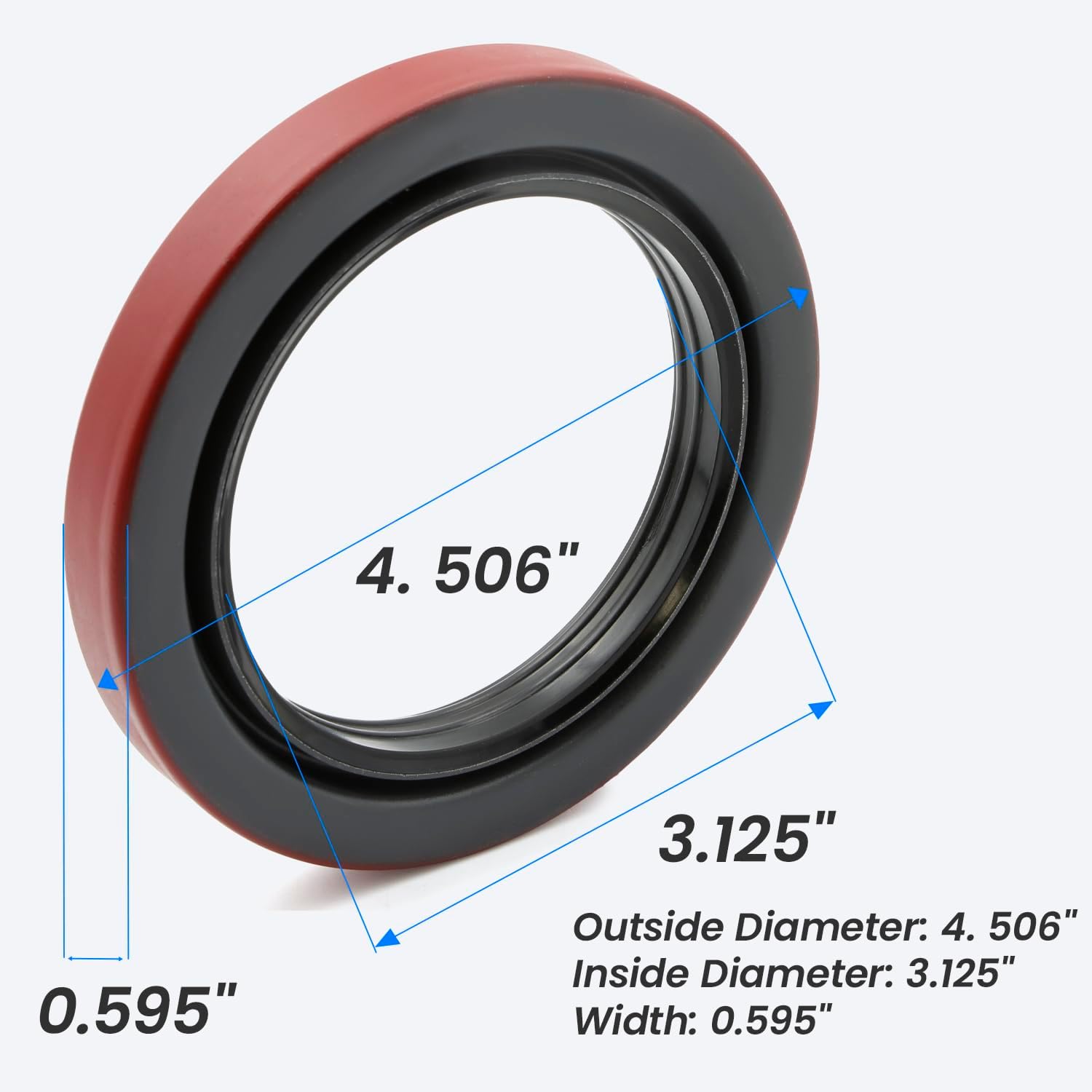 Oil Seal 3.125" x 4.506" Replace 010-056-00 1056DEX 220-01005600 1056 10-56 | Trailer Axle Bearing Seal Fit for Dexter 10K 12K 15K AL-KO 10K-16K Rockwell 12K-16K Axles Replace 220-1056 220-1056DEX