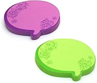 Vista 1 de Redi-Tag Thought Bubble Notes 2 blocs, 3 x 3 pulgadas, verde neón/morado (22102)