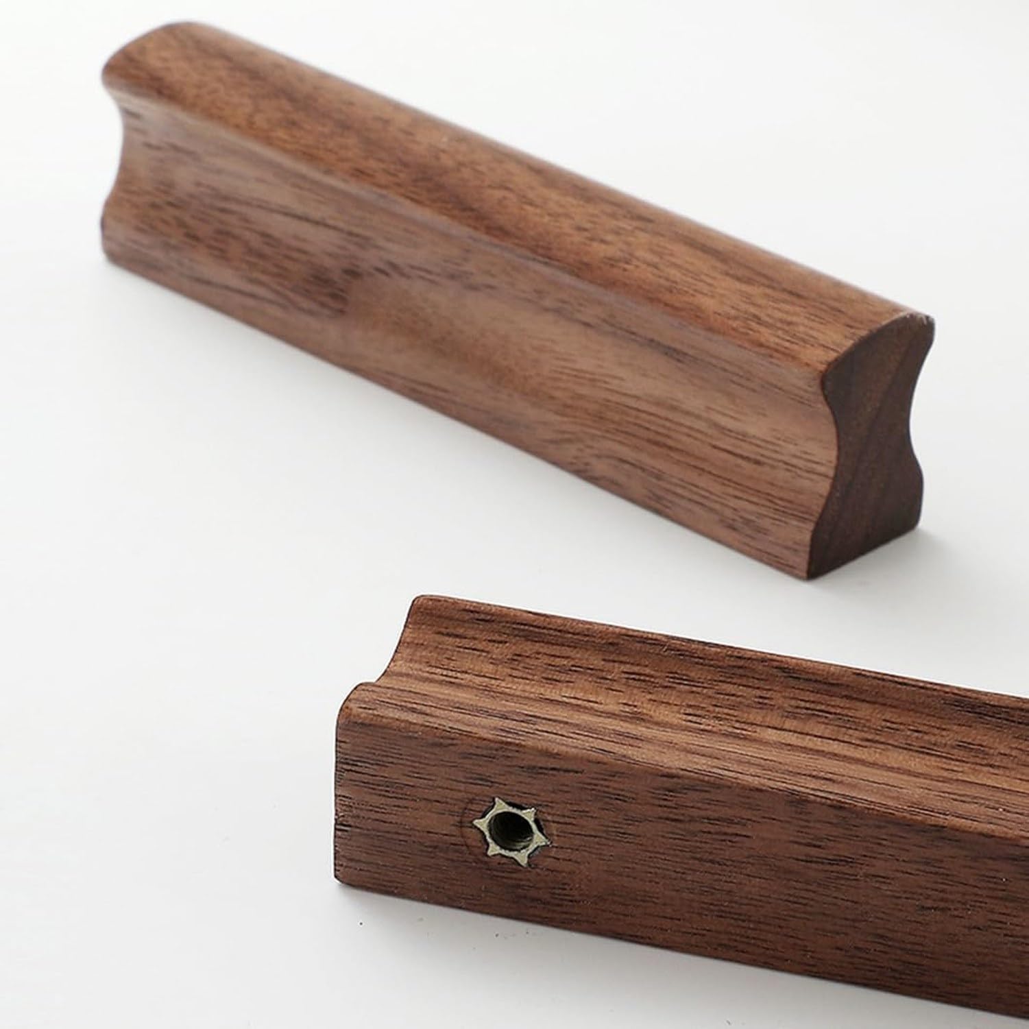 Maniglie per Forno in Noce Legno Marrone Maniglia Ante Pensili per Cucina 2 Pezzi Tiretti Cassetti Mobili con Viti, Length 1000mm, Length 1000mm