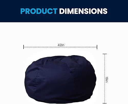 Miniatura 172 de Flash Furniture Puf de gran tamaño para niños y adultos, juego de 1, sherpa natural Negro -,Negro Peludo,Blush Peludo,Marrón,Camouflaje,Azul