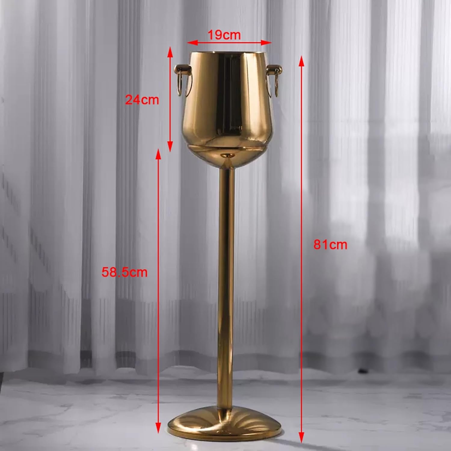 アイスバケット アイスバケット スタンド付き ゴールデン ステンレススチール ワインバケツ スタンドホルダー ビール、ワイン、シャン