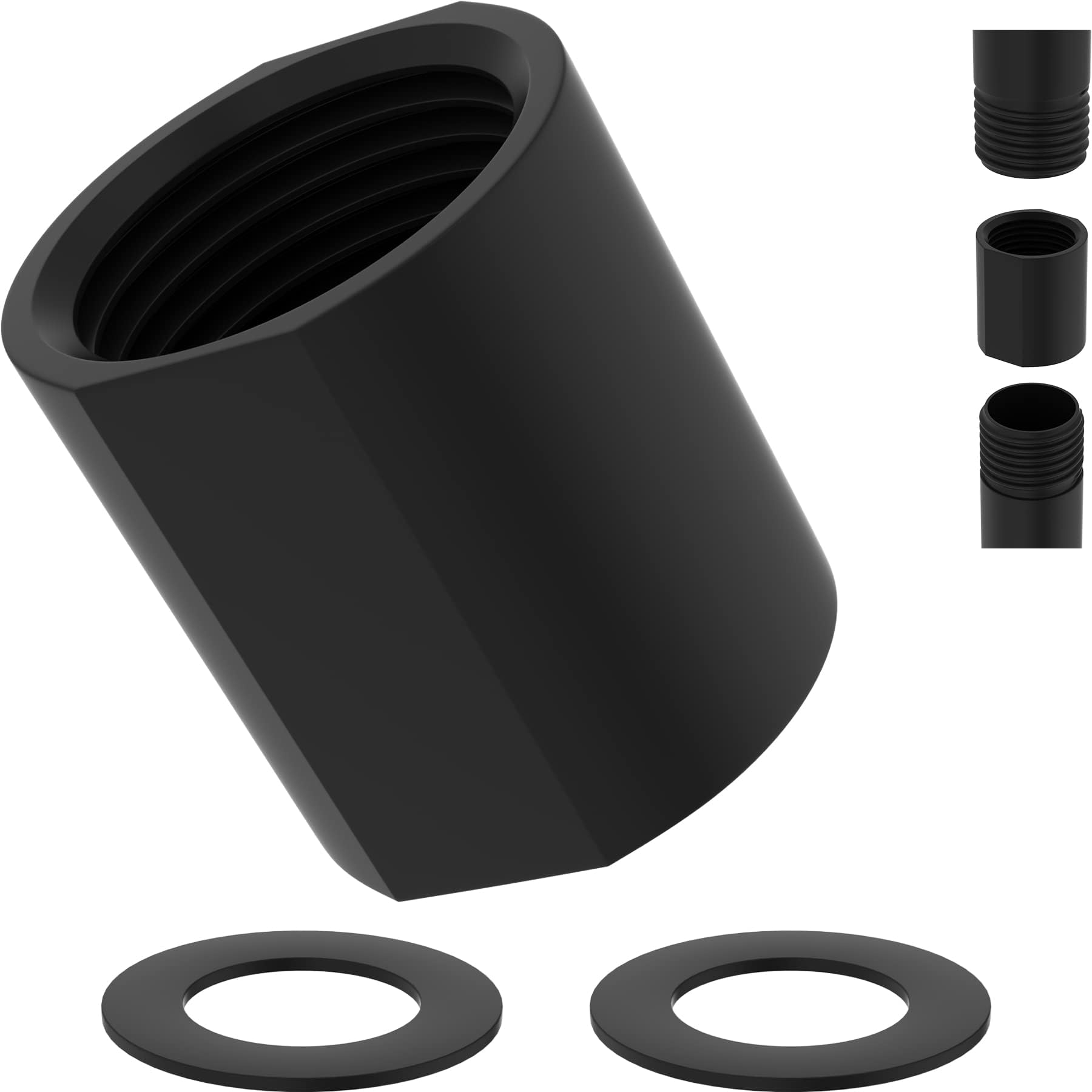 MOSELNY Black Shower Elbow Adapter for Shower Head 45°Angle G1/2 Male