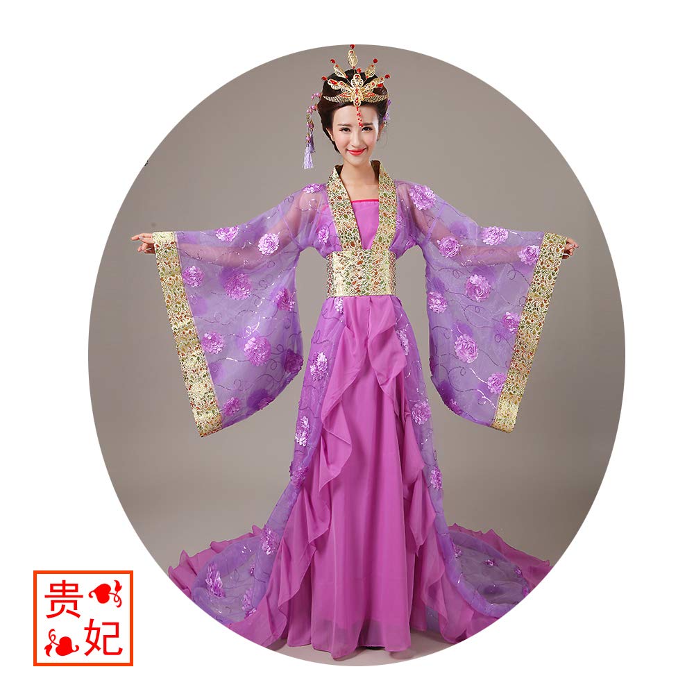 Amazon | Chinese Costume Cosplay The Tang Dynasty パープル 贵妃