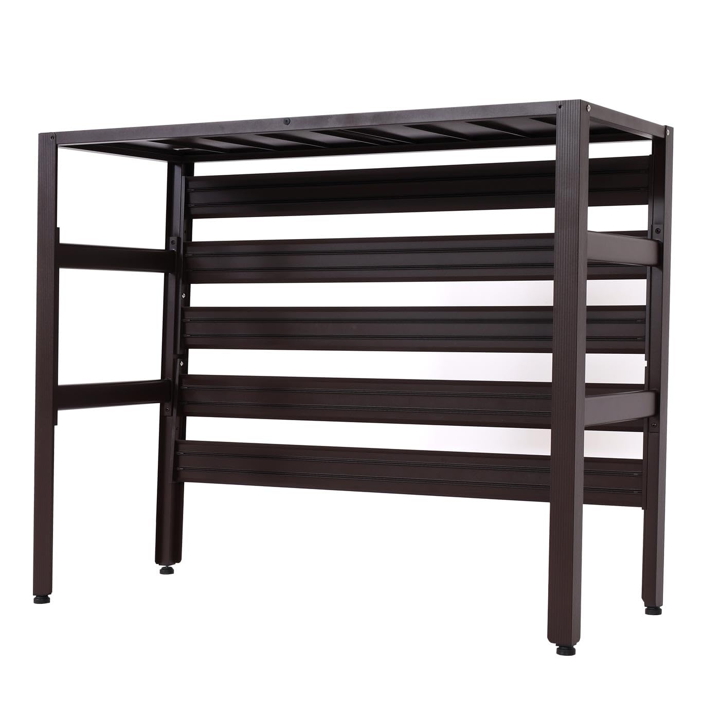 Mendler Habillage en Aluminium pour climatiseur/Pompe à Chaleur HWC-K59, Couverture Grille de Protection étagère pour Plantes, métal 73x90x38cm - Brun