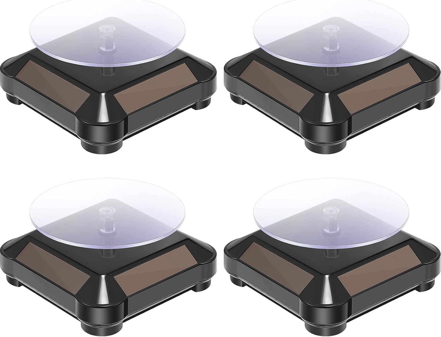 Buy Semani 4 Pieces Solar Display Stand Turntable 360 Degree Rotating