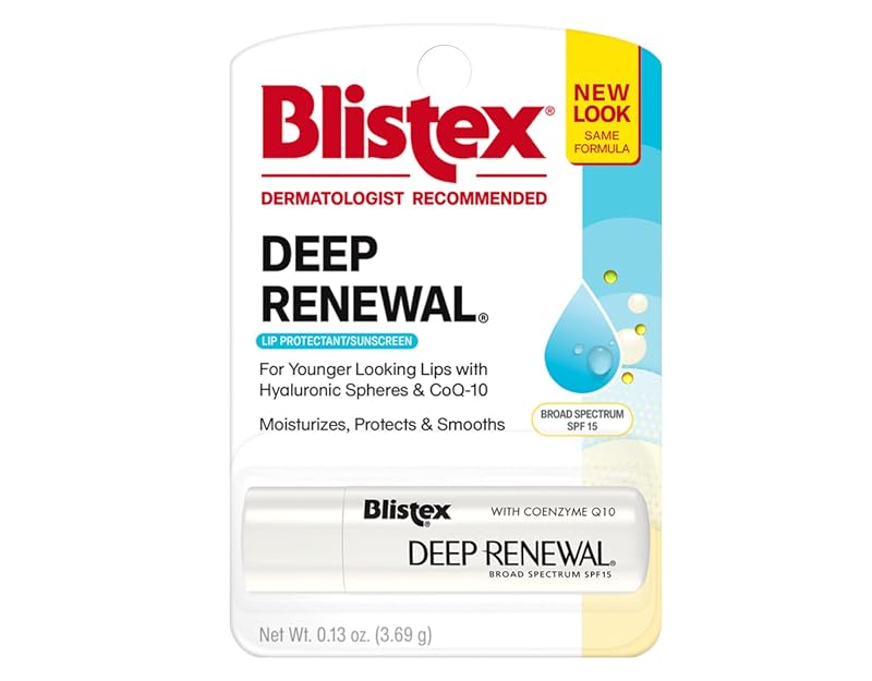 Bálsamo labial Blistex Deep Renewal com designação técnica SPF 15, 12 unidades