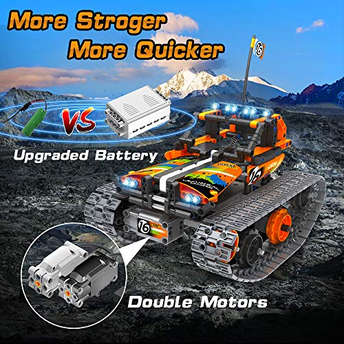 VATOS STEM Fernbedienung Spielzeug - 392 PCS 3 in 1 Techinic Car Stunt Robot | Kreative Steine für Jungen und Mädchen Alter 8 9 10 11 12 Jahre alte Bausteine Bauspielzeug Kinder – Bild 4