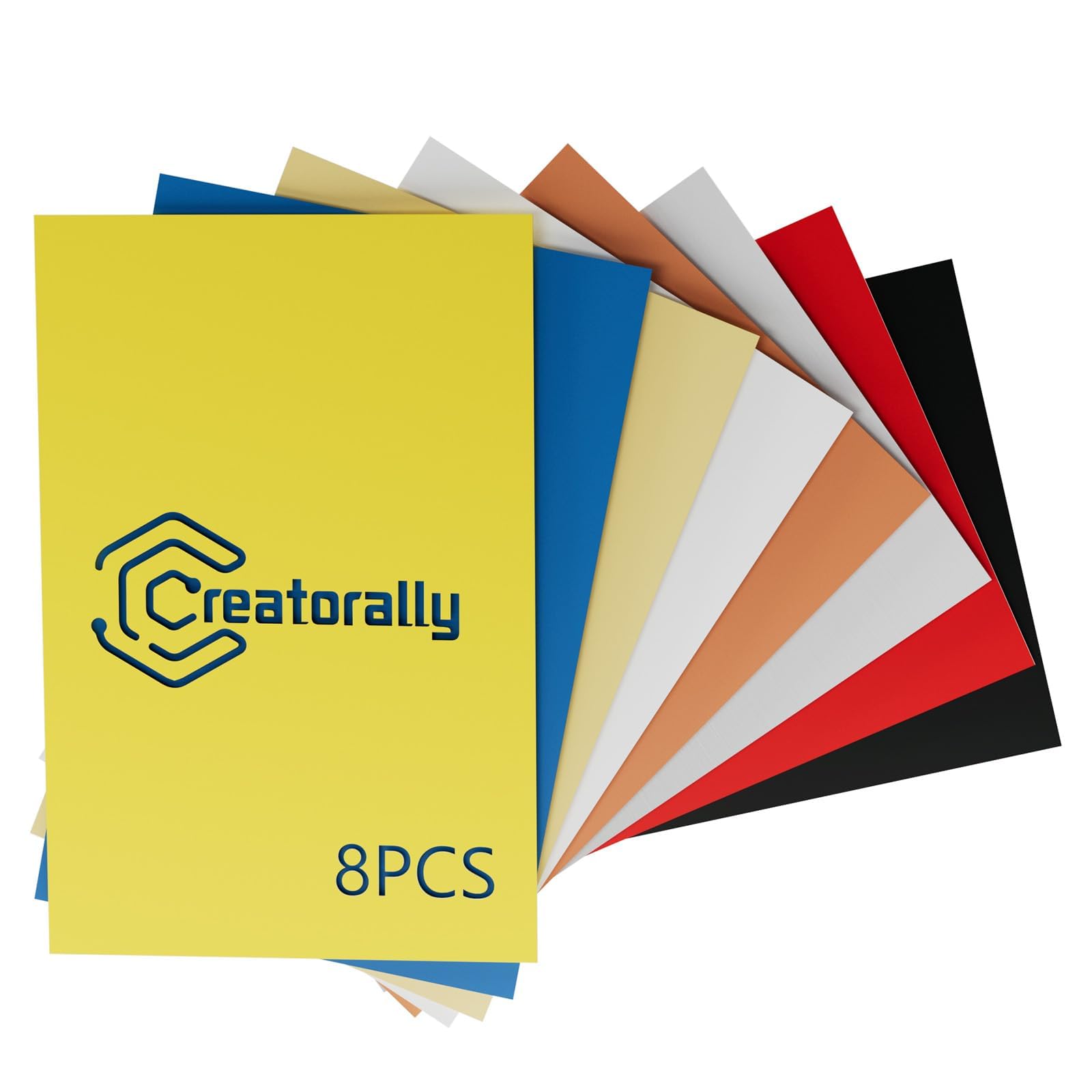 Juego de 8 placas de plástico ABS con grabado láser, 30 x 20 cm, placas de doble capa de 1,3 mm para placas de nombre, carteles, logotipos y proyectos de bricolaje (8 colores mezclados)