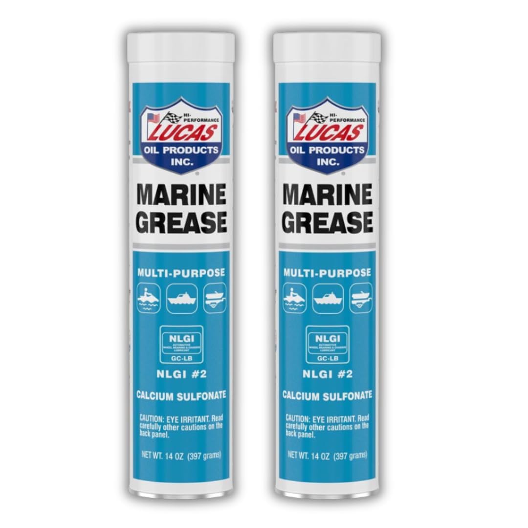 Marine Grease 10320 | Overbased Calcium Sulfonate Formula | 14 Ounce Tube | for Marine Trailer Wheel Bearing/Trailer Chassis Lubrication and Outboards | 2 Pack Special