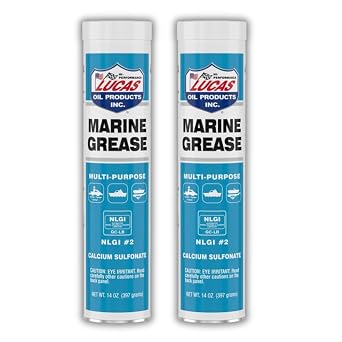 Marine Grease 10320 | Overbased Calcium Sulfonate Formula | 14 Ounce Tube | for Marine Trailer Wheel Bearing/Trailer Chassis Lubrication and Outboards | 2 Pack Special