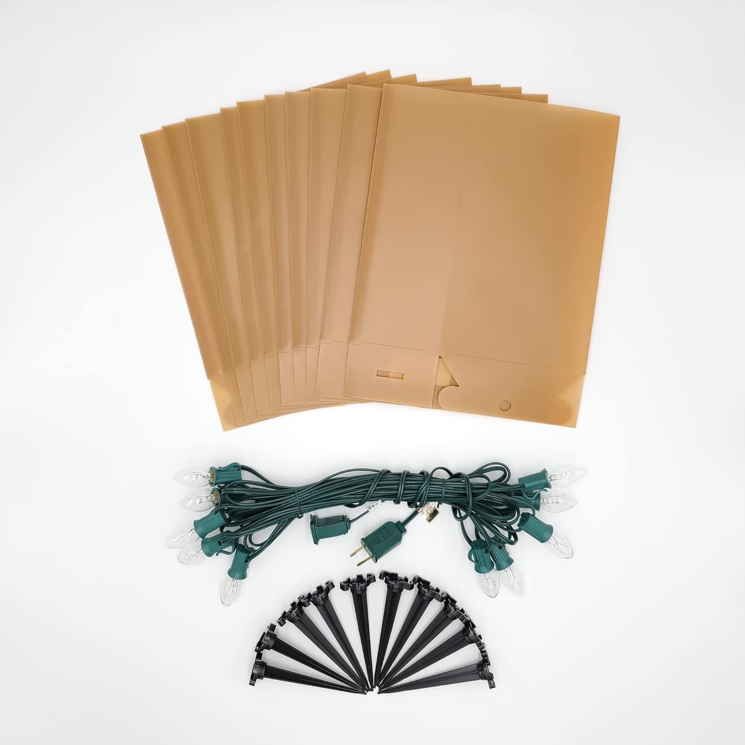 LumaBase Electric Luminaria Kit, Tan - Set of 10