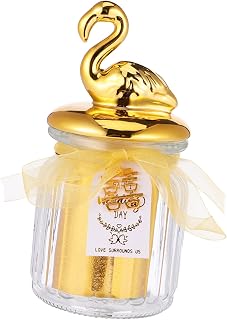 Glass Candy Box Wedding Ceramic Lid Golden Storage Xmas Jar | Candies and Snacks, Home or Store Use, Easy to Clean, Creative Design, Beautiful