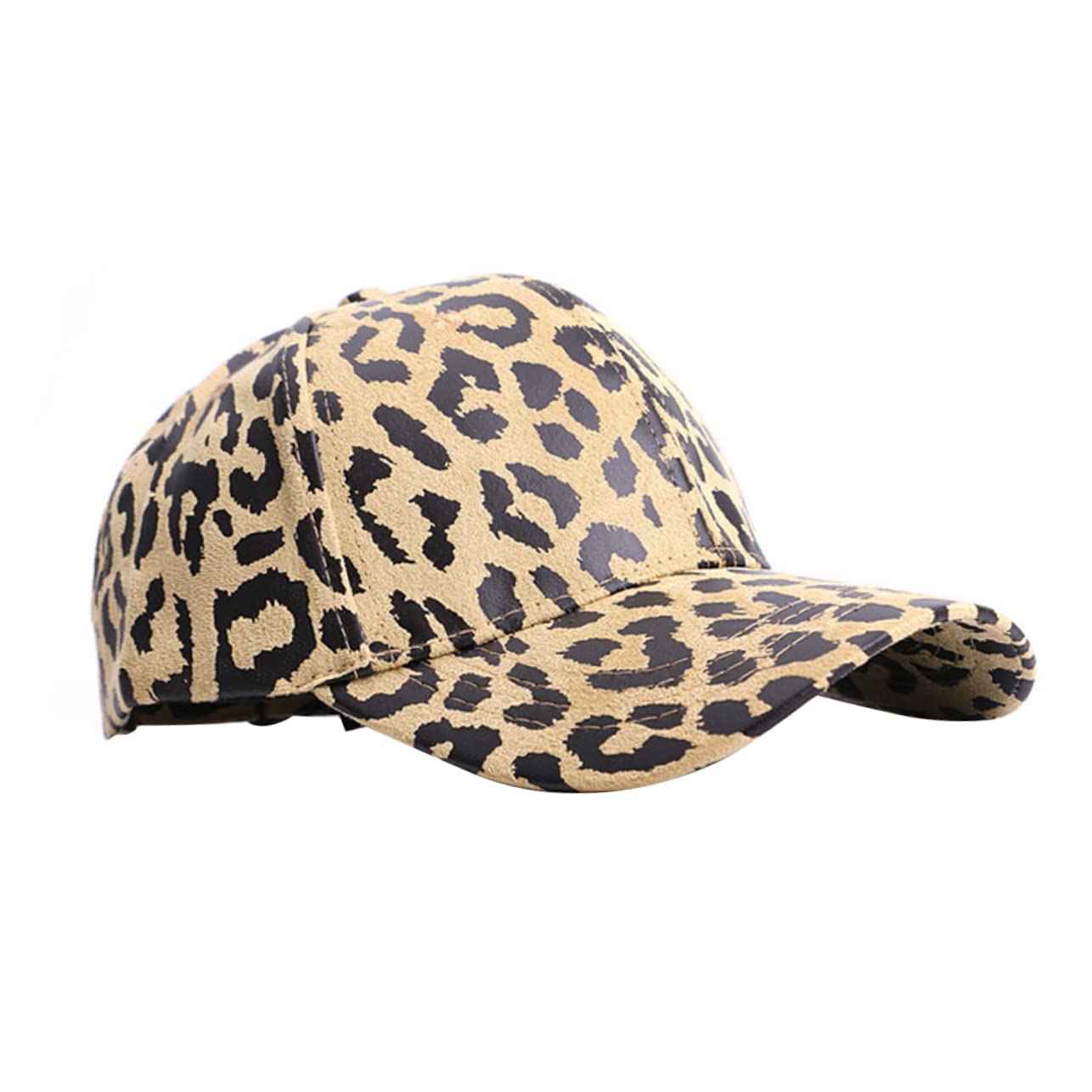 Parasole Cappello Anti UV Baseball di Cotone Cappello da Baseball Donna Leopard